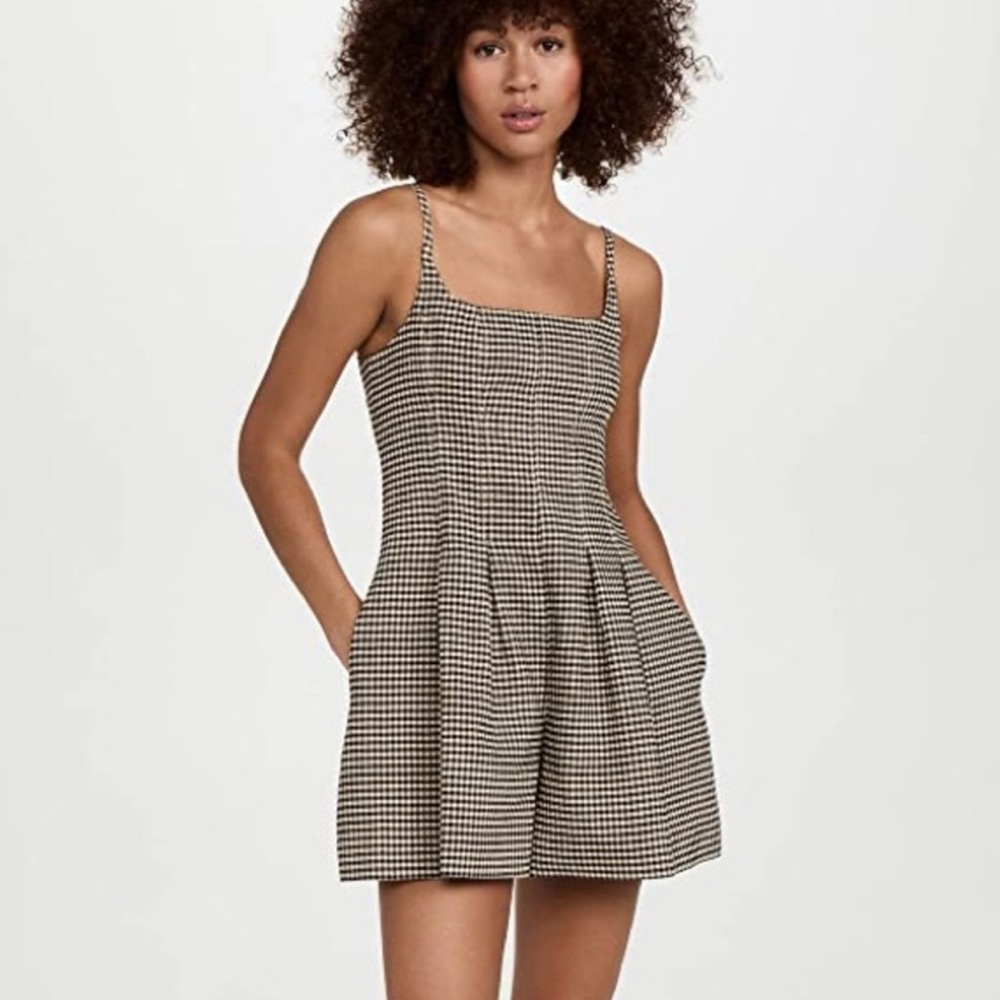 Rebecca Taylor Check Romper 4
